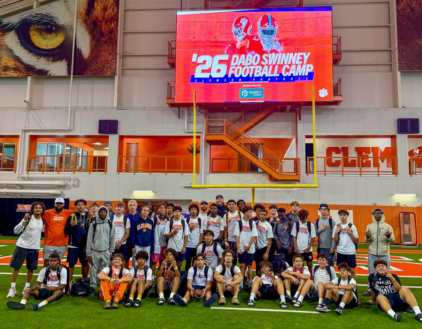 TOUR group at the 2026 Dabo Swinney Football Camp at Clemson